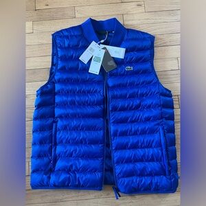 Lacoste Men's Blue Puffer Vest NEW with TAGS